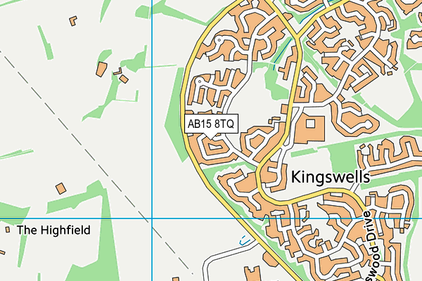 AB15 8TQ map - OS VectorMap District (Ordnance Survey) AB15 8TQ map - OS VectorMap District (Ordnance Survey)