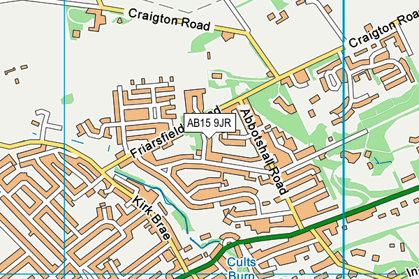 AB15 9JR map - OS VectorMap District (Ordnance Survey) AB15 9JR map - OS VectorMap District (Ordnance Survey)