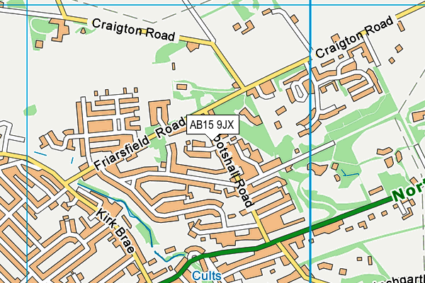 AB15 9JX map - OS VectorMap District (Ordnance Survey) AB15 9JX map - OS VectorMap District (Ordnance Survey)