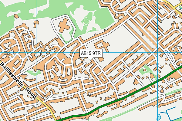 AB15 9TR map - OS VectorMap District (Ordnance Survey) AB15 9TR map - OS VectorMap District (Ordnance Survey)