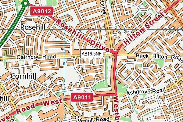 AB16 5NF map - OS VectorMap District (Ordnance Survey) AB16 5NF map - OS VectorMap District (Ordnance Survey)
