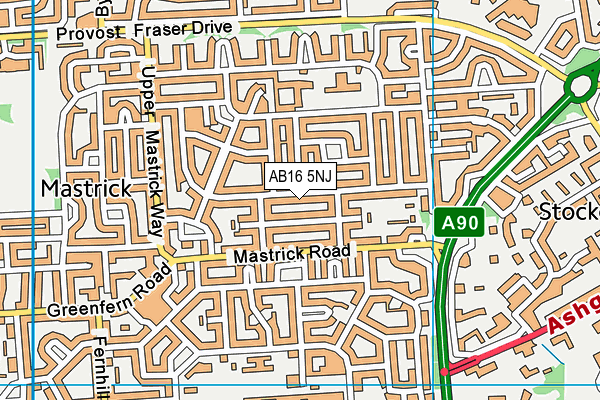 AB16 5NJ map - OS VectorMap District (Ordnance Survey) AB16 5NJ map - OS VectorMap District (Ordnance Survey)
