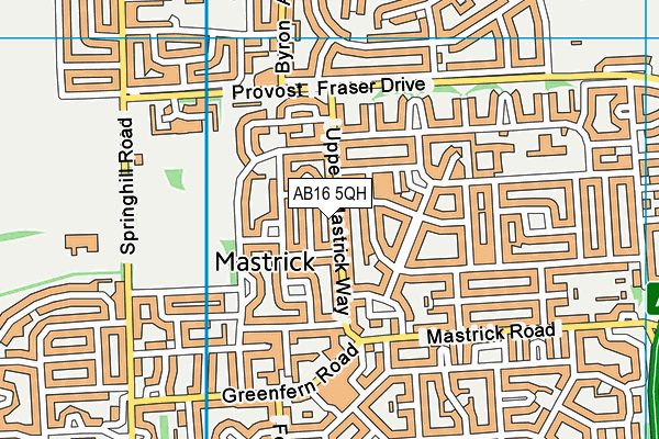 AB16 5QH map - OS VectorMap District (Ordnance Survey) AB16 5QH map - OS VectorMap District (Ordnance Survey)