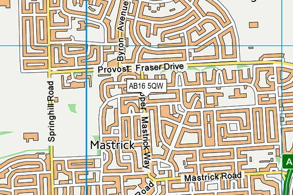 AB16 5QW map - OS VectorMap District (Ordnance Survey) AB16 5QW map - OS VectorMap District (Ordnance Survey)
