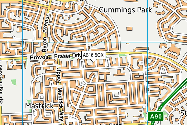 AB16 5QX map - OS VectorMap District (Ordnance Survey) AB16 5QX map - OS VectorMap District (Ordnance Survey)