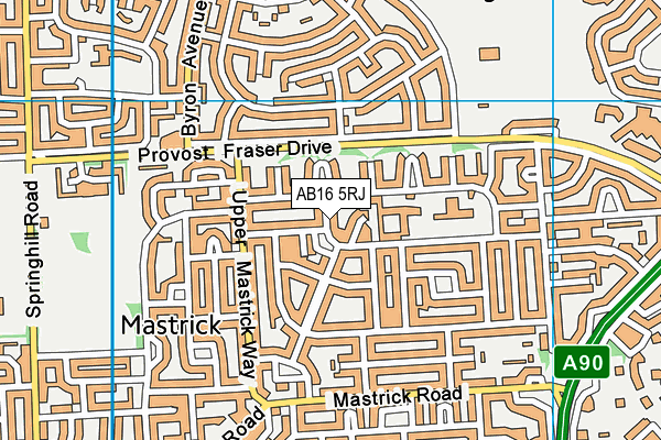 AB16 5RJ map - OS VectorMap District (Ordnance Survey) AB16 5RJ map - OS VectorMap District (Ordnance Survey)