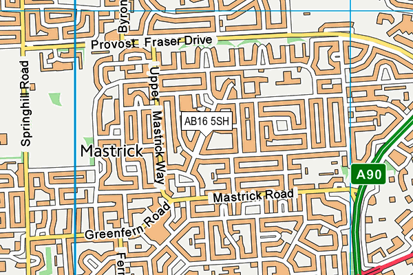 AB16 5SH map - OS VectorMap District (Ordnance Survey) AB16 5SH map - OS VectorMap District (Ordnance Survey)