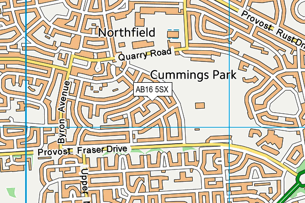 AB16 5SX map - OS VectorMap District (Ordnance Survey) AB16 5SX map - OS VectorMap District (Ordnance Survey)