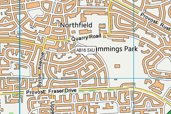 AB16 5XU map - OS VectorMap District (Ordnance Survey) AB16 5XU map - OS VectorMap District (Ordnance Survey)