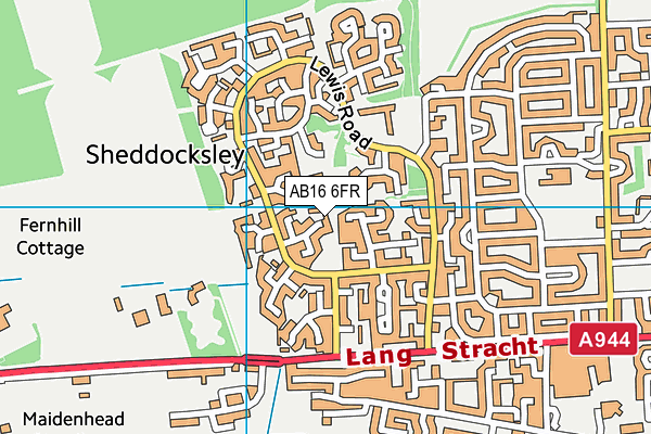 AB16 6FR map - OS VectorMap District (Ordnance Survey) AB16 6FR map - OS VectorMap District (Ordnance Survey)
