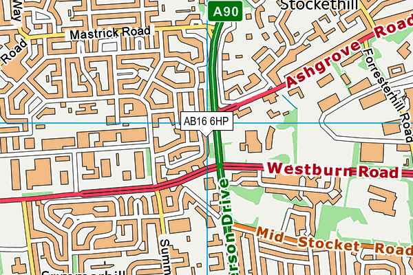 AB16 6HP map - OS VectorMap District (Ordnance Survey) AB16 6HP map - OS VectorMap District (Ordnance Survey)
