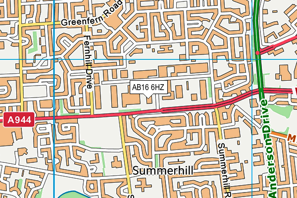 AB16 6HZ map - OS VectorMap District (Ordnance Survey) AB16 6HZ map - OS VectorMap District (Ordnance Survey)