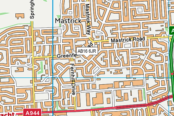 AB16 6JR map - OS VectorMap District (Ordnance Survey) AB16 6JR map - OS VectorMap District (Ordnance Survey)