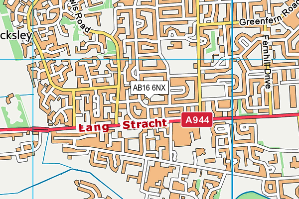 AB16 6NX map - OS VectorMap District (Ordnance Survey) AB16 6NX map - OS VectorMap District (Ordnance Survey)