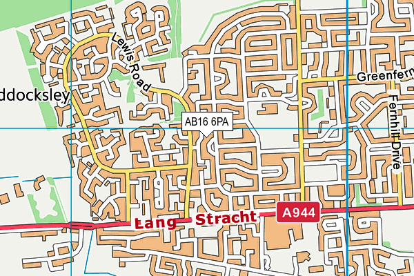 AB16 6PA map - OS VectorMap District (Ordnance Survey) AB16 6PA map - OS VectorMap District (Ordnance Survey)