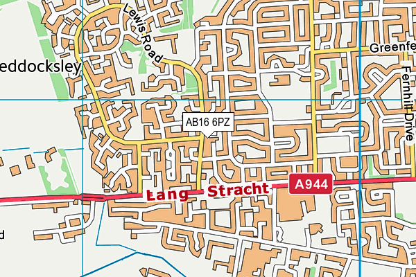 AB16 6PZ map - OS VectorMap District (Ordnance Survey) AB16 6PZ map - OS VectorMap District (Ordnance Survey)