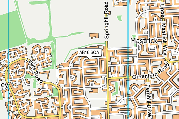 AB16 6QA map - OS VectorMap District (Ordnance Survey) AB16 6QA map - OS VectorMap District (Ordnance Survey)