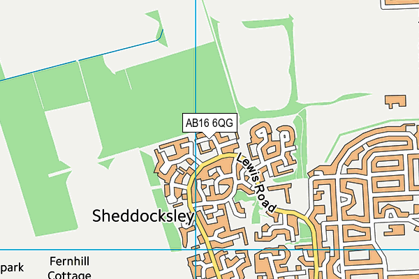 AB16 6QG map - OS VectorMap District (Ordnance Survey) AB16 6QG map - OS VectorMap District (Ordnance Survey)