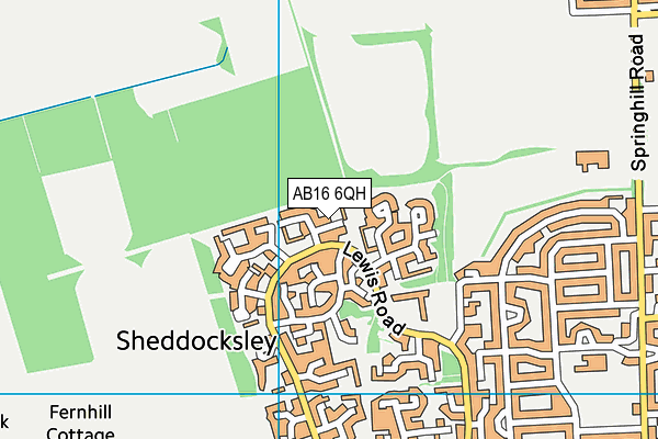AB16 6QH map - OS VectorMap District (Ordnance Survey) AB16 6QH map - OS VectorMap District (Ordnance Survey)