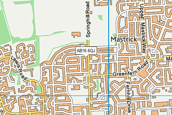 AB16 6QJ map - OS VectorMap District (Ordnance Survey) AB16 6QJ map - OS VectorMap District (Ordnance Survey)