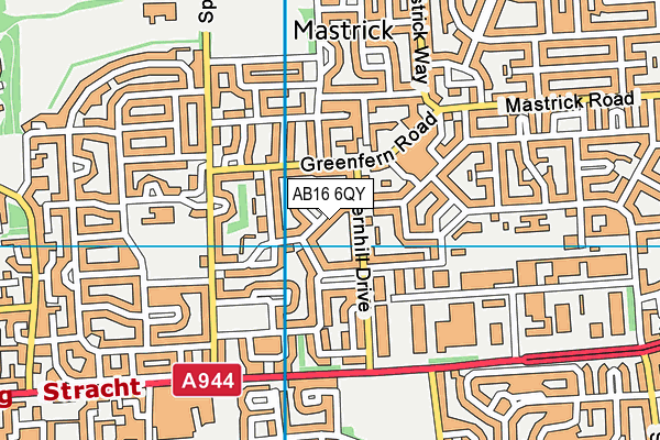AB16 6QY map - OS VectorMap District (Ordnance Survey) AB16 6QY map - OS VectorMap District (Ordnance Survey)
