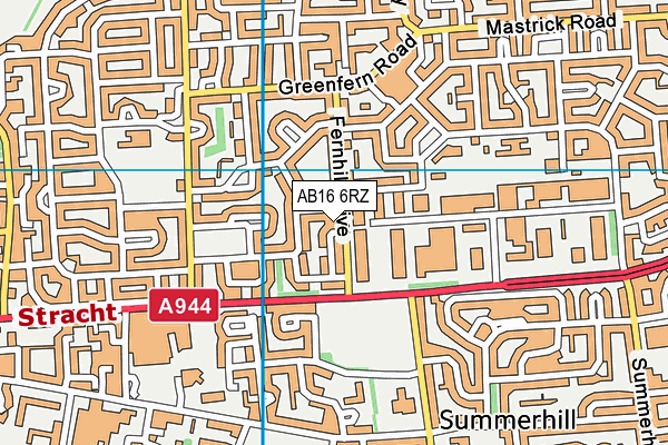 AB16 6RZ map - OS VectorMap District (Ordnance Survey) AB16 6RZ map - OS VectorMap District (Ordnance Survey)
