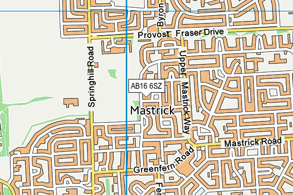 AB16 6SZ map - OS VectorMap District (Ordnance Survey)
