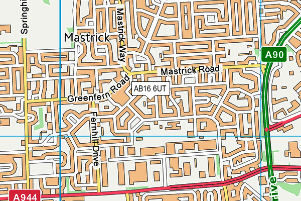 AB16 6UT map - OS VectorMap District (Ordnance Survey) AB16 6UT map - OS VectorMap District (Ordnance Survey)