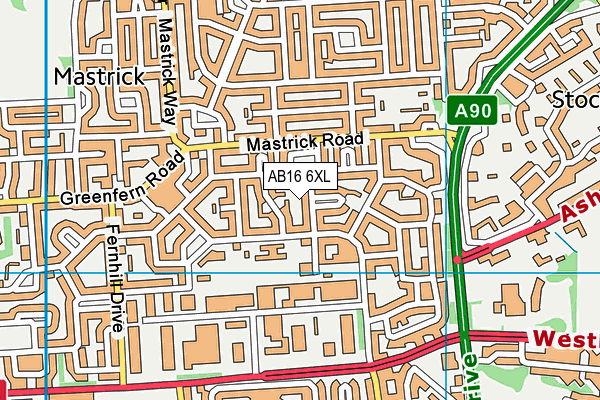 AB16 6XL map - OS VectorMap District (Ordnance Survey) AB16 6XL map - OS VectorMap District (Ordnance Survey)