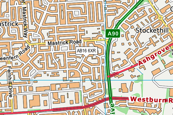 AB16 6XR map - OS VectorMap District (Ordnance Survey) AB16 6XR map - OS VectorMap District (Ordnance Survey)