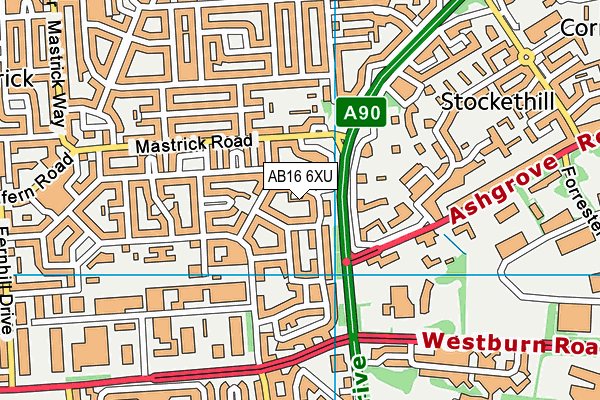 AB16 6XU map - OS VectorMap District (Ordnance Survey) AB16 6XU map - OS VectorMap District (Ordnance Survey)