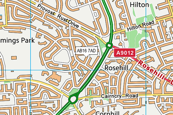AB16 7AD map - OS VectorMap District (Ordnance Survey) AB16 7AD map - OS VectorMap District (Ordnance Survey)