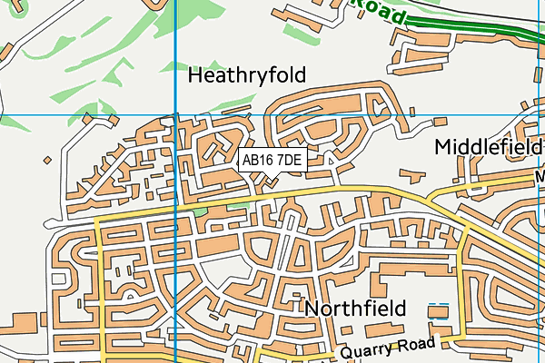 AB16 7DE map - OS VectorMap District (Ordnance Survey) AB16 7DE map - OS VectorMap District (Ordnance Survey)