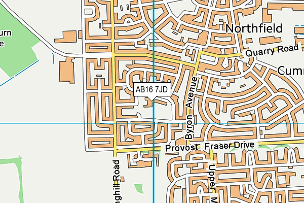 AB16 7JD map - OS VectorMap District (Ordnance Survey) AB16 7JD map - OS VectorMap District (Ordnance Survey)