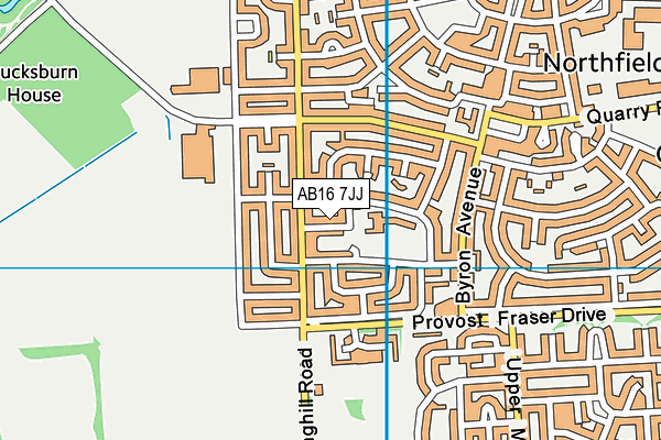AB16 7JJ map - OS VectorMap District (Ordnance Survey) AB16 7JJ map - OS VectorMap District (Ordnance Survey)