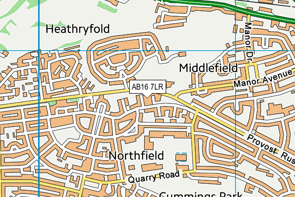 AB16 7LR map - OS VectorMap District (Ordnance Survey) AB16 7LR map - OS VectorMap District (Ordnance Survey)