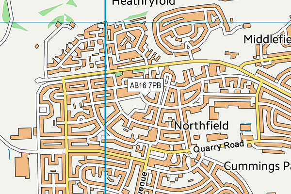 AB16 7PB map - OS VectorMap District (Ordnance Survey) AB16 7PB map - OS VectorMap District (Ordnance Survey)