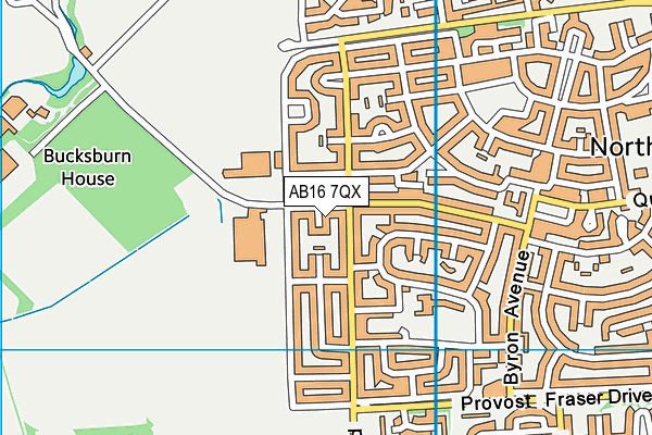AB16 7QX map - OS VectorMap District (Ordnance Survey) AB16 7QX map - OS VectorMap District (Ordnance Survey)