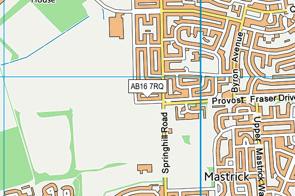 AB16 7RQ map - OS VectorMap District (Ordnance Survey) AB16 7RQ map - OS VectorMap District (Ordnance Survey)