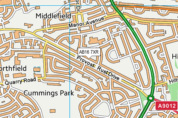 AB16 7XR map - OS VectorMap District (Ordnance Survey) AB16 7XR map - OS VectorMap District (Ordnance Survey)