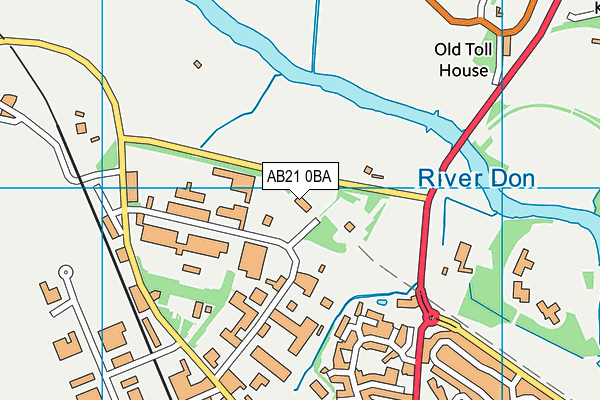 AB21 0BA map - OS VectorMap District (Ordnance Survey) AB21 0BA map - OS VectorMap District (Ordnance Survey)