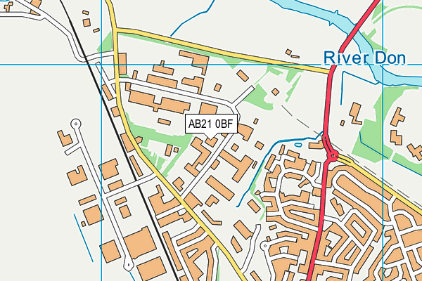 AB21 0BF map - OS VectorMap District (Ordnance Survey) AB21 0BF map - OS VectorMap District (Ordnance Survey)