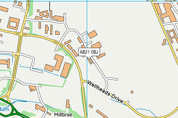 AB21 0BJ map - OS VectorMap District (Ordnance Survey) AB21 0BJ map - OS VectorMap District (Ordnance Survey)