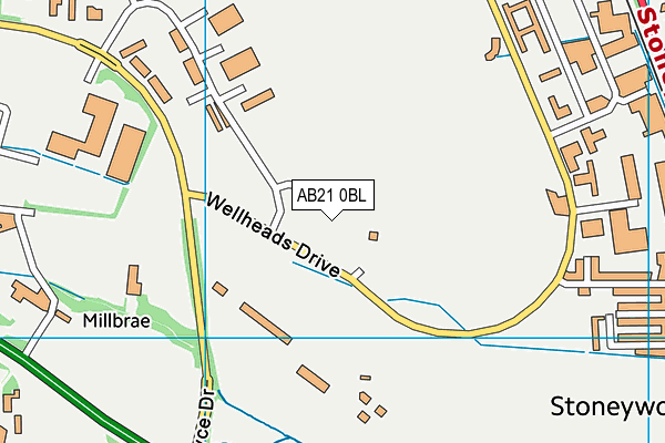 AB21 0BL map - OS VectorMap District (Ordnance Survey) AB21 0BL map - OS VectorMap District (Ordnance Survey)