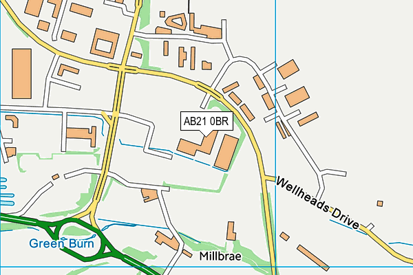 AB21 0BR map - OS VectorMap District (Ordnance Survey) AB21 0BR map - OS VectorMap District (Ordnance Survey)