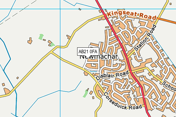 AB21 0FA map - OS VectorMap District (Ordnance Survey) AB21 0FA map - OS VectorMap District (Ordnance Survey)