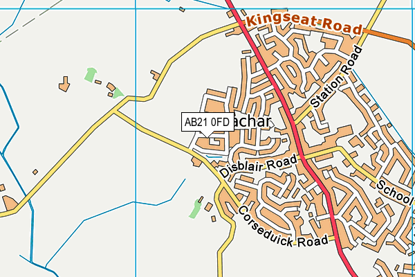 AB21 0FD map - OS VectorMap District (Ordnance Survey) AB21 0FD map - OS VectorMap District (Ordnance Survey)