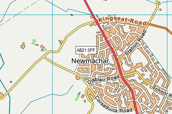 AB21 0FF map - OS VectorMap District (Ordnance Survey) AB21 0FF map - OS VectorMap District (Ordnance Survey)