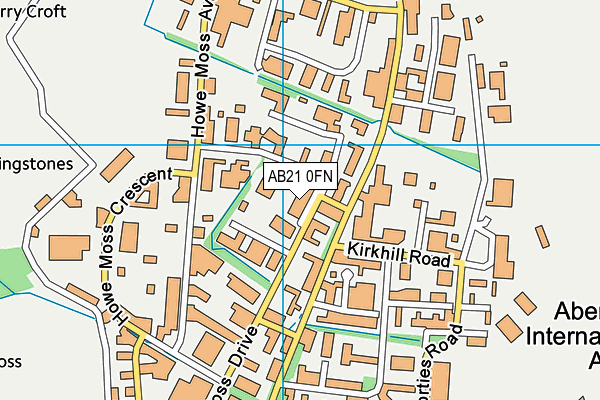 AB21 0FN map - OS VectorMap District (Ordnance Survey) AB21 0FN map - OS VectorMap District (Ordnance Survey)