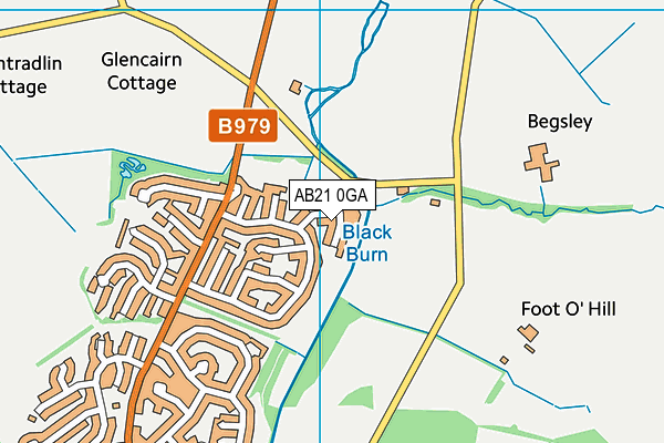 AB21 0GA map - OS VectorMap District (Ordnance Survey) AB21 0GA map - OS VectorMap District (Ordnance Survey)
